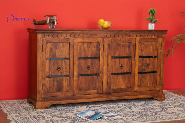 Letty Solid Wood Kitchen Storage Cabinet Cabinet