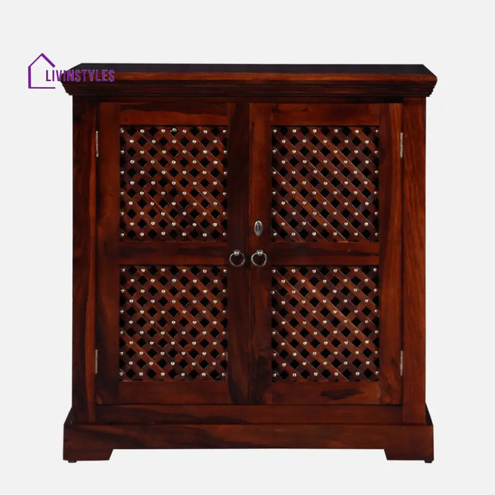 Lev Sheesham Wood Bar Cabinet In Honey Finish Bar Furniture
