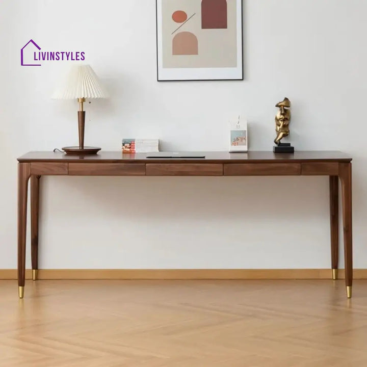 Lev Solid Wood Study Table for Students