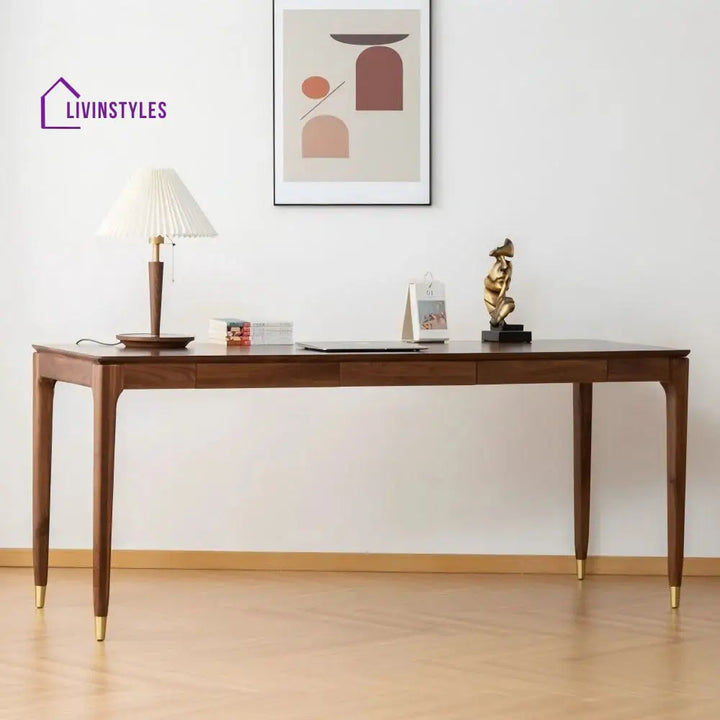 Lev Solid Wood Study Table for Students