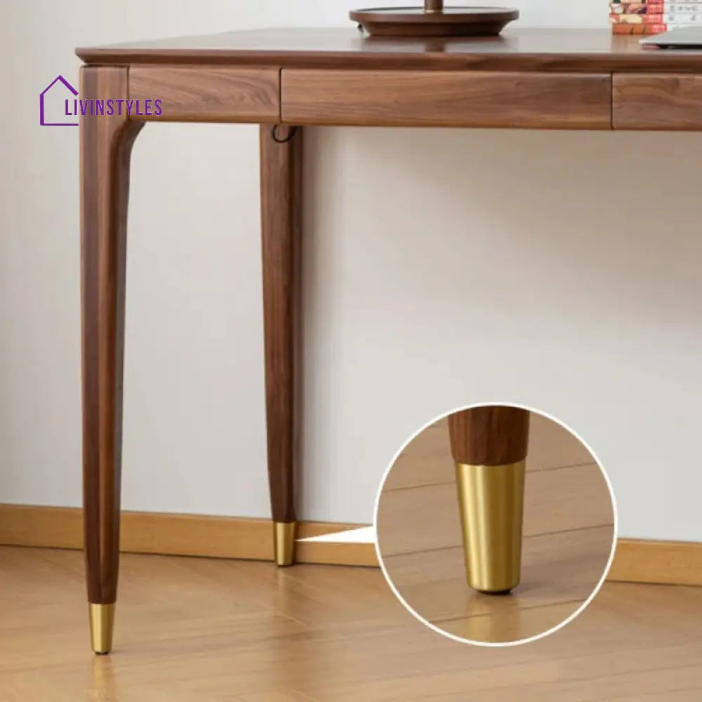 Lev Solid Wood Study Table for Students