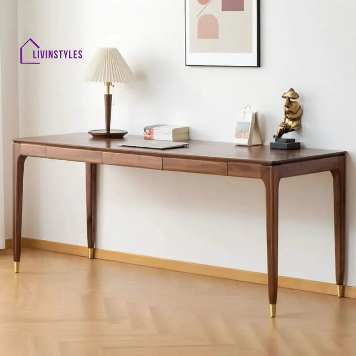 Lev Solid Wood Study Table for Students