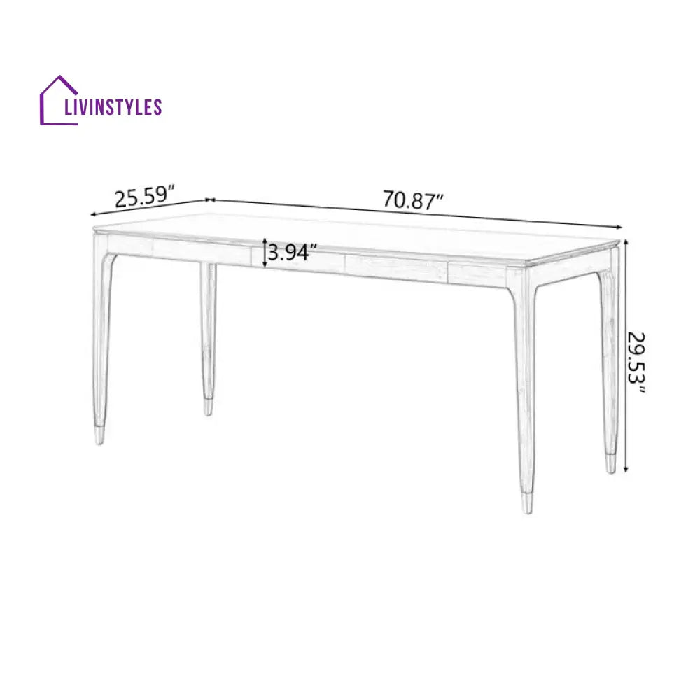 Lev Solid Wood Study Table for Students
