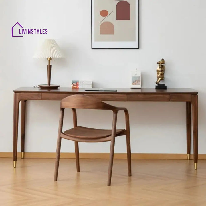 Lev Solid Wood Study Table for Students