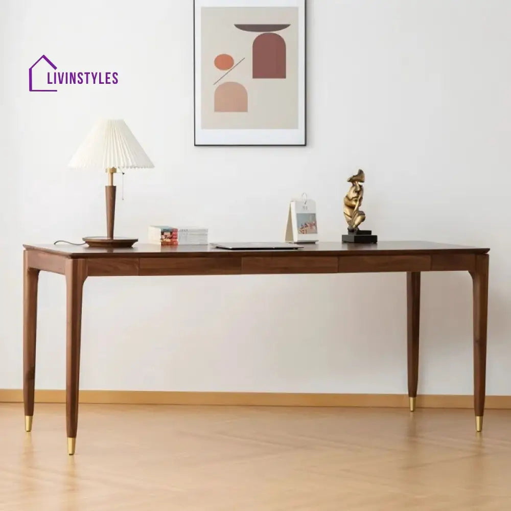 Lev Solid Wood Study Table for Students