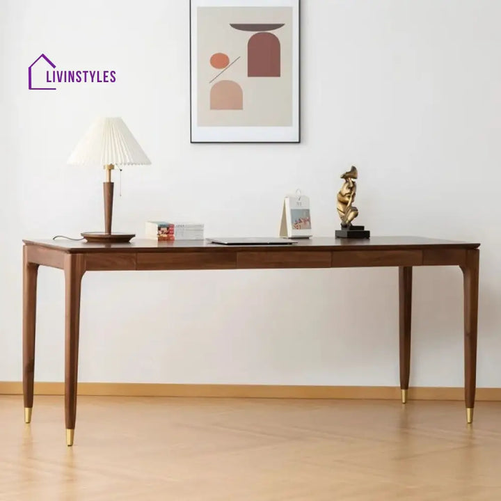 Lev Solid Wood Study Table for Students