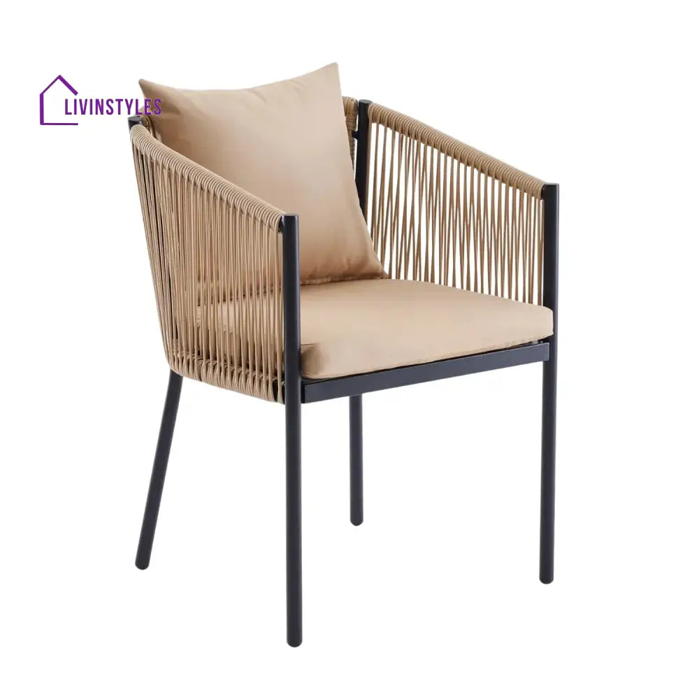 Lian 2-Piece Outdoor Rope Patio Dining Chairs - Dinning Chairs