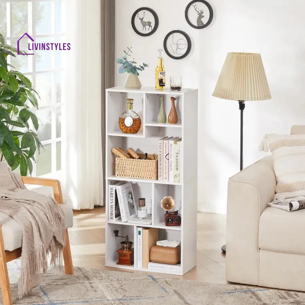 Liana Engineered Wood Bookshelves | Bookshelf for Living Room | Bedroom | Drawing Room | Study Room