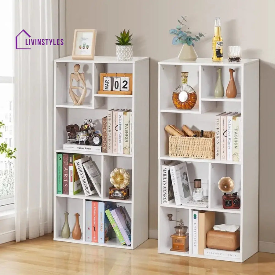 Liana Engineered Wood Bookshelves | Bookshelf for Living Room | Bedroom | Drawing Room | Study Room