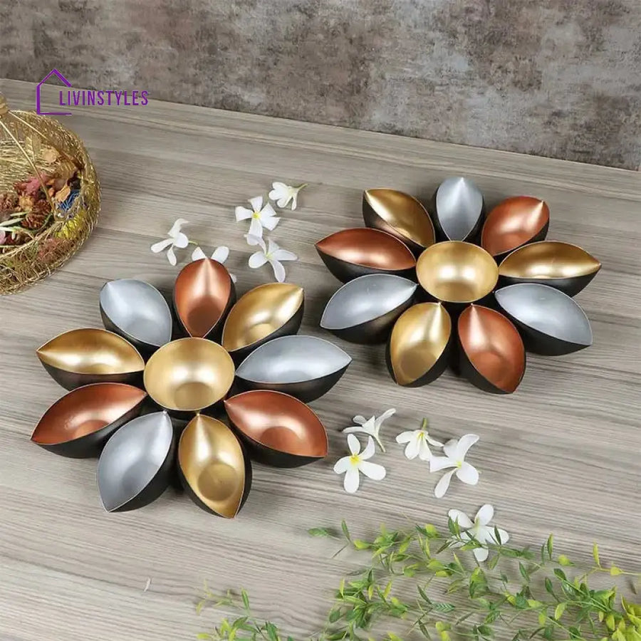 Tricolor Metal Urli  | Set of 2 Default Title