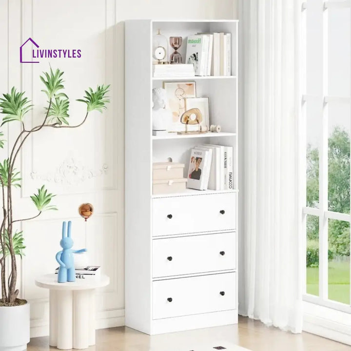 Lidiya Engineered Wood Bookshelves | Bookshelf for Living Room | Bedroom | Drawing Room | Study Room