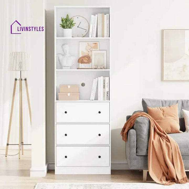 Lidiya Engineered Wood Bookshelves | Bookshelf for Living Room | Bedroom | Drawing Room | Study Room
