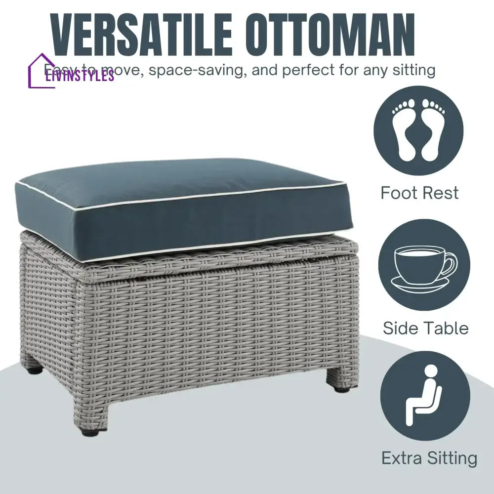 Liesel Outdoor Rattan Wicker 6-Seater Sofa Set - Sofa Set