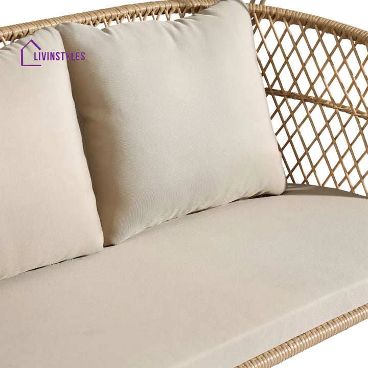 Lieu Double Seater Hanging Swing Without Stand For Balcony Garden Swing (Honey) - Swings