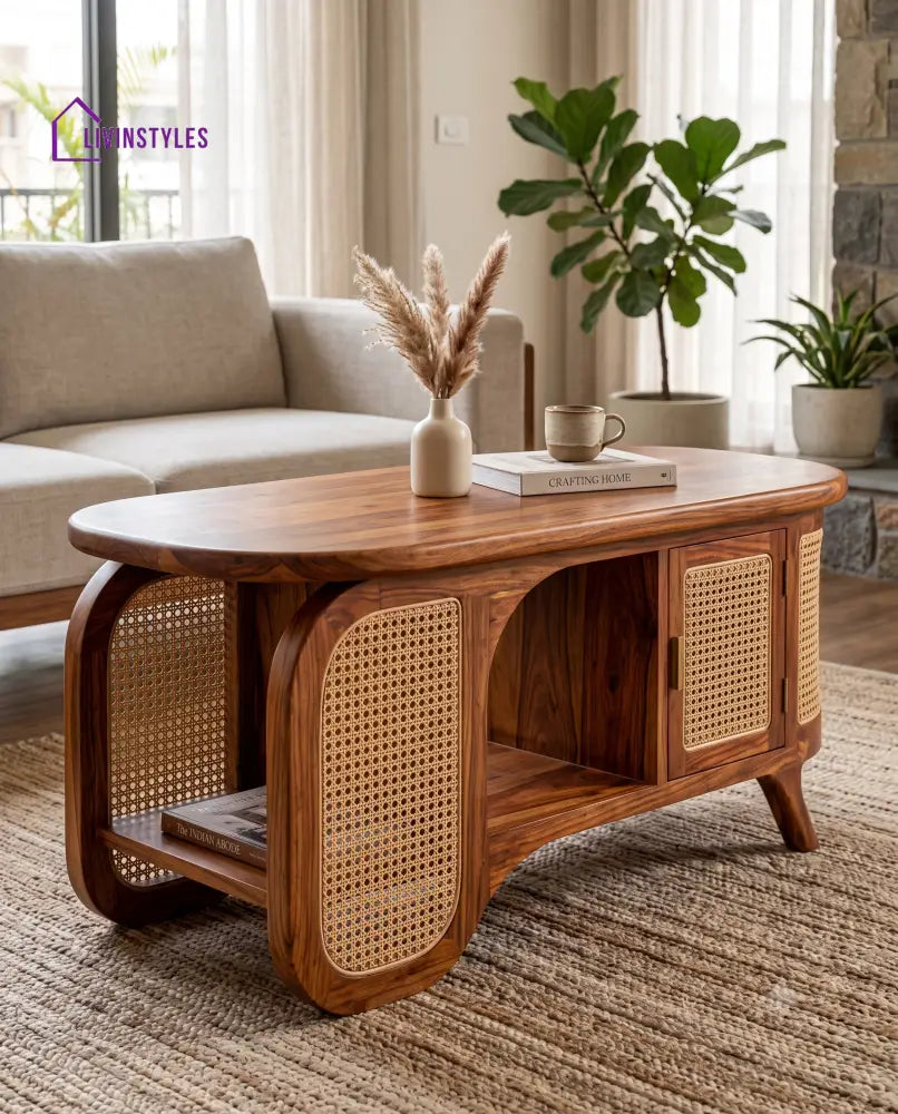 Lila Wooden Coffee Table for Living Room | Tea Table | Teapoy | Center table