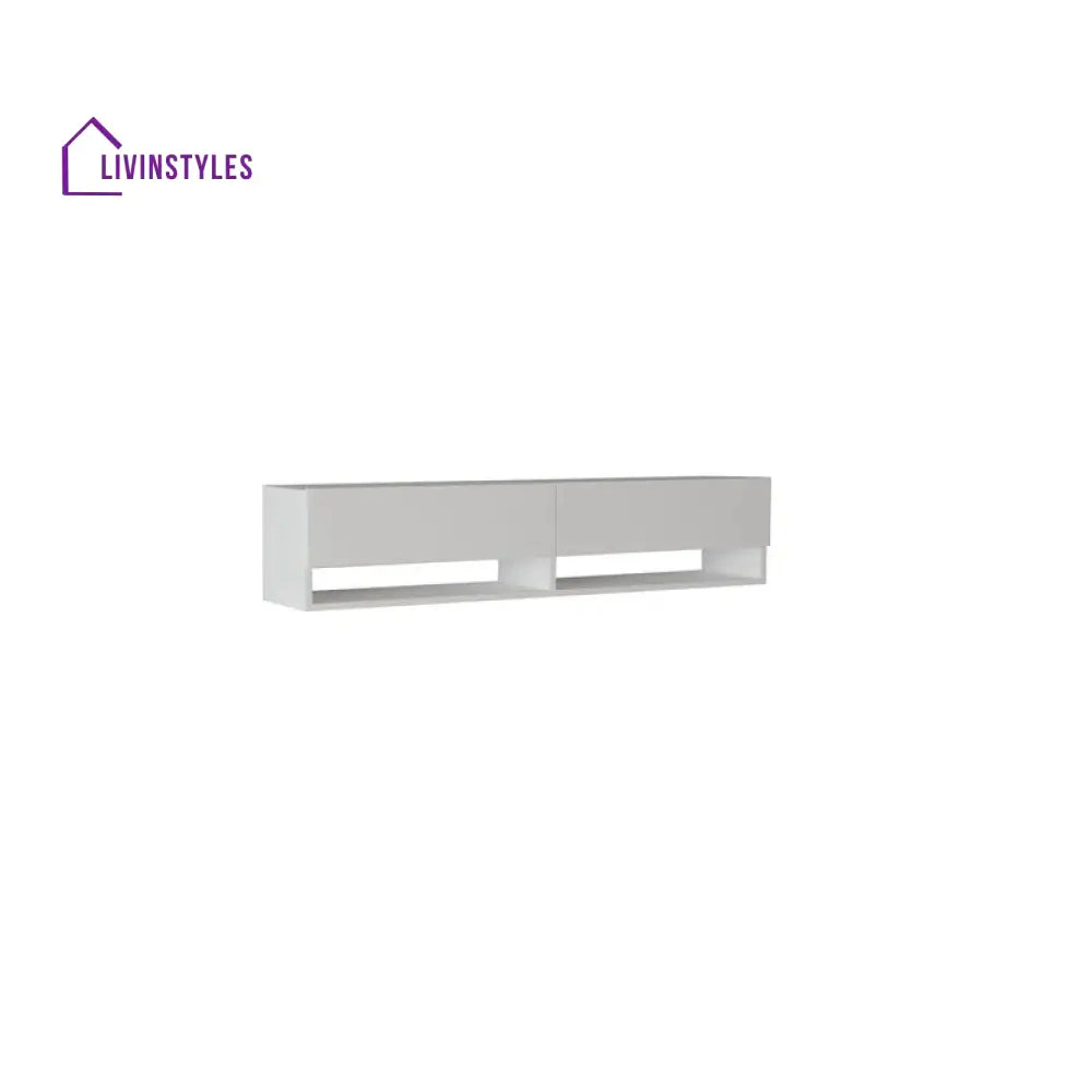 Lilac Wall Mounted Wooden Finish Tv Unit Stand for Living Room