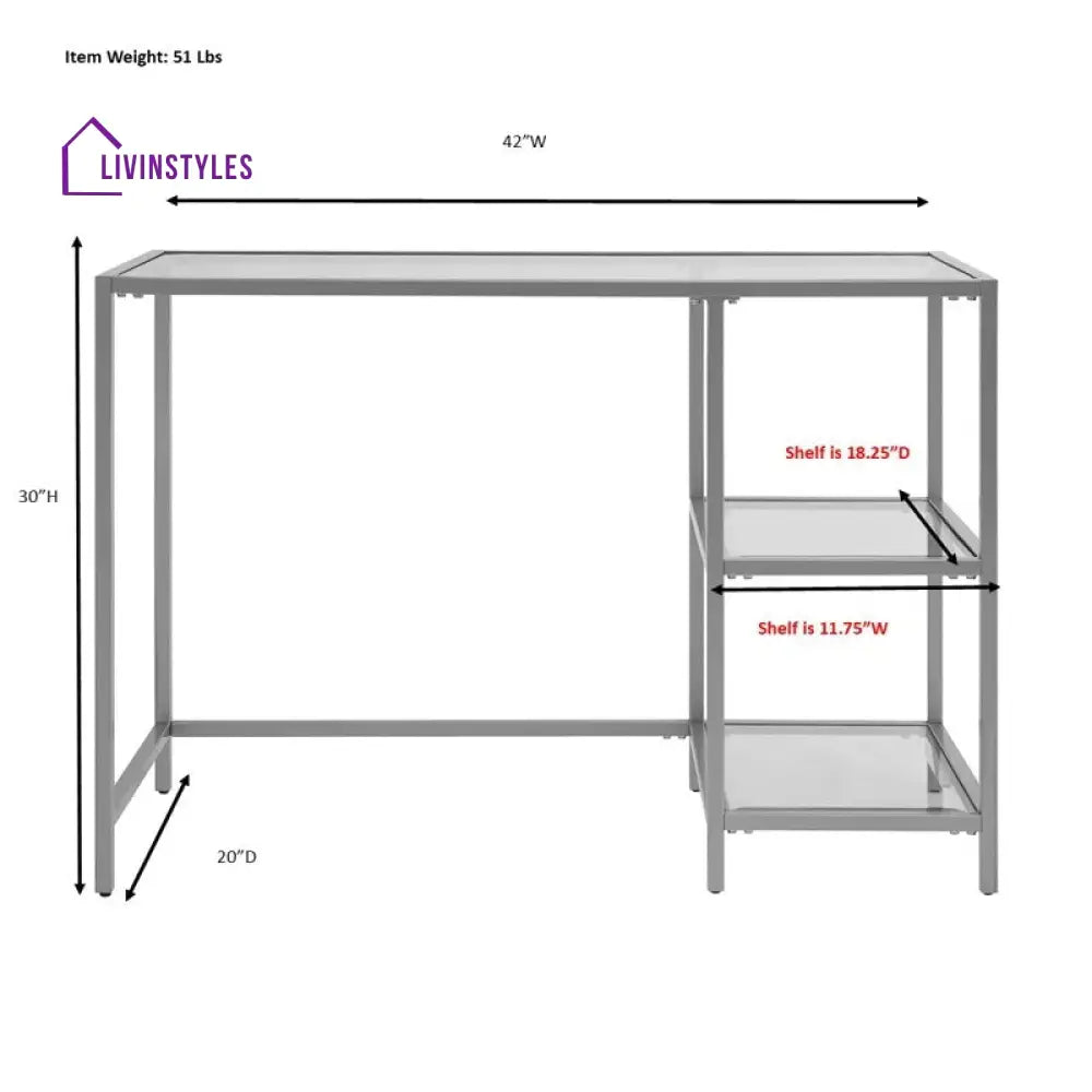 Lilia Stainless Steel Study Table for Students