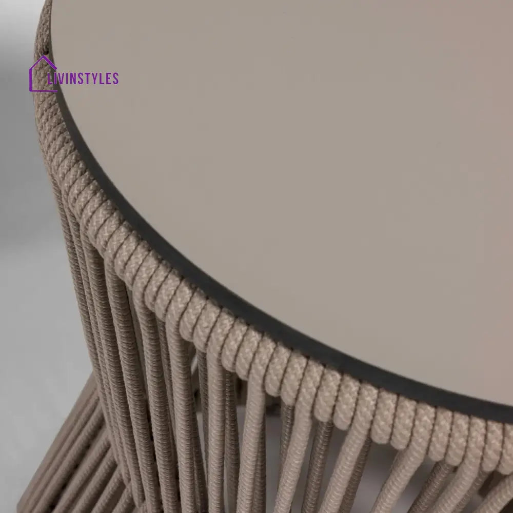 Liliana 3-Piece Outdoor Beige Rope Patio Set - Patio Set