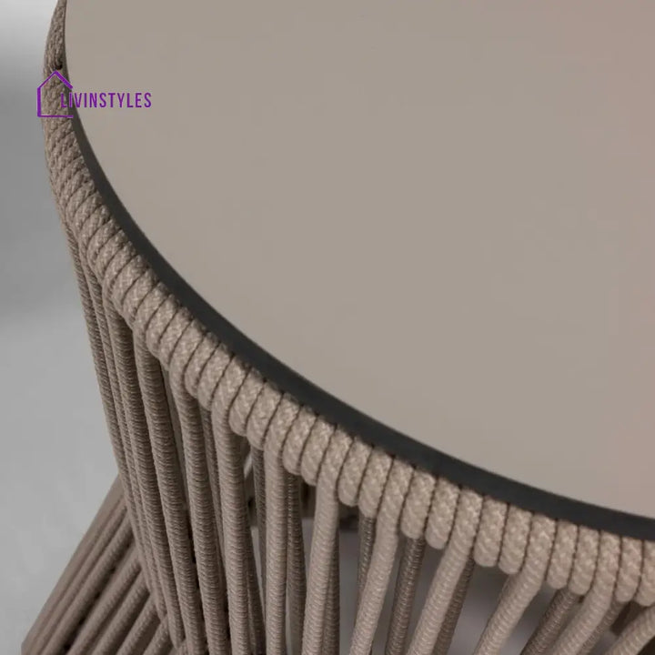 Liliana 3-Piece Outdoor Beige Rope Patio Set - Patio Set