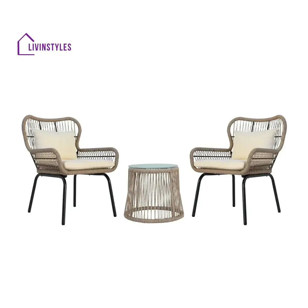 Lilou Outdoor Patio Garden 3 Piece All Weather Resistant Furniture Set - Patio Set