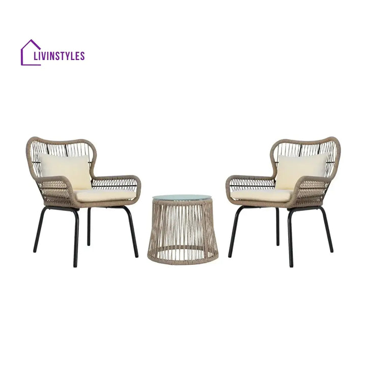Lilou Outdoor Patio Garden 3 Piece All Weather Resistant Furniture Set - Patio Set