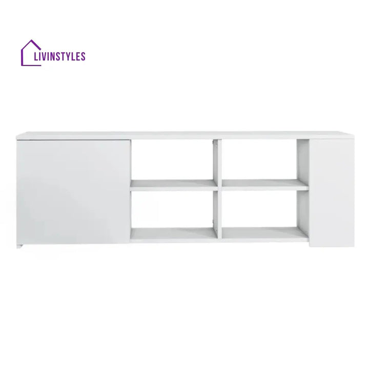 Lily White Finish Tv Unit Stand for Living Room