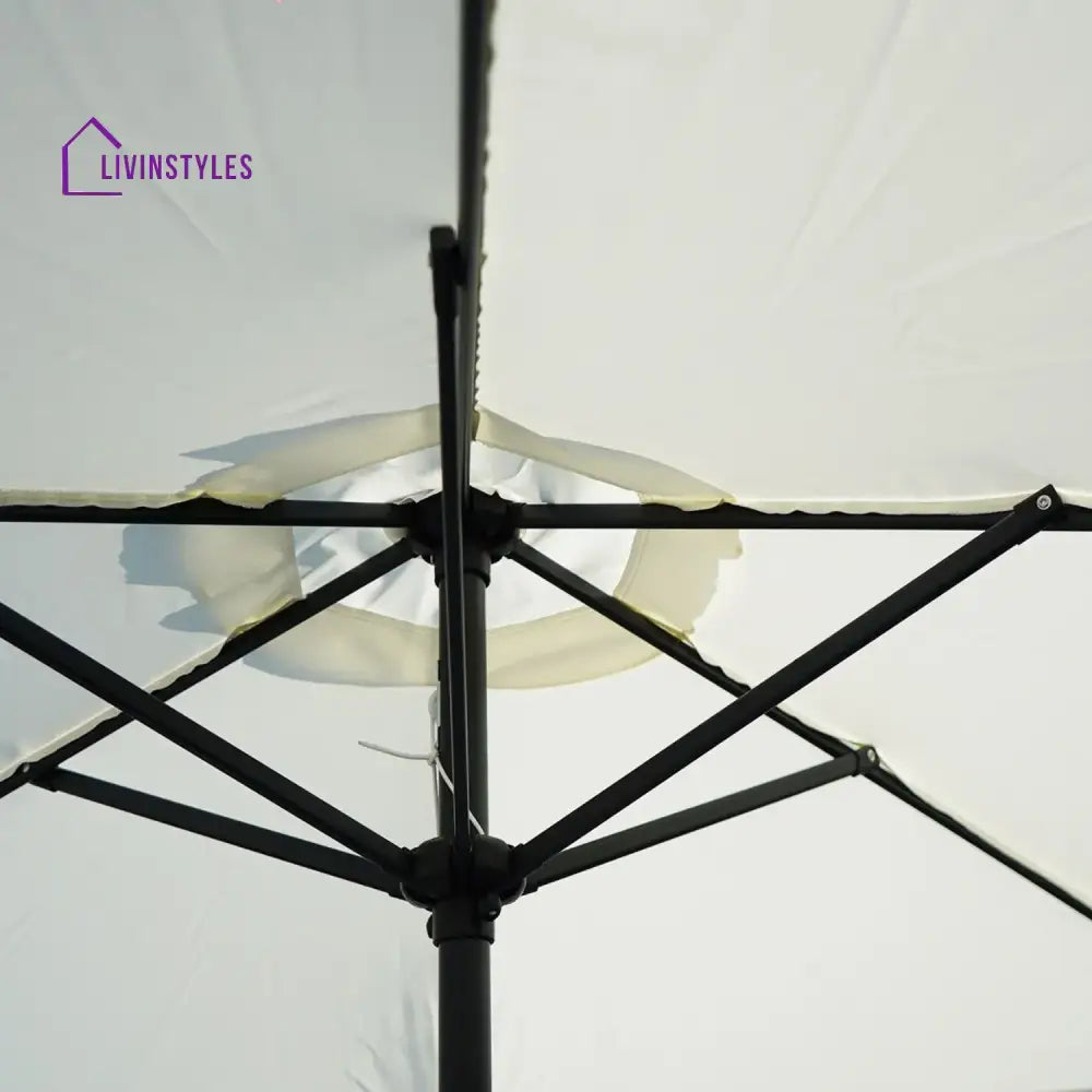 Lin White Color Outdoor Patio Umbrella with Centre Pole Patio Umbrella