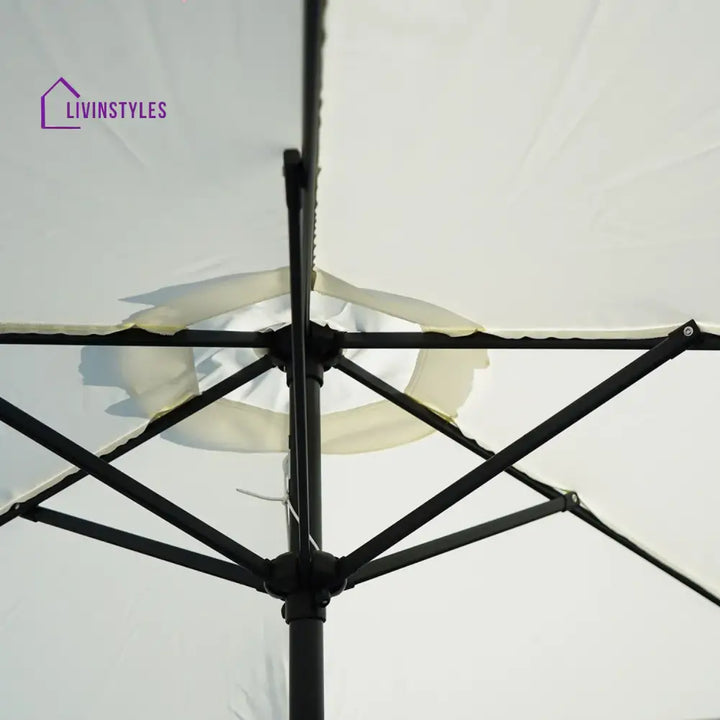 Lin White Color Outdoor Patio Umbrella with Centre Pole Patio Umbrella