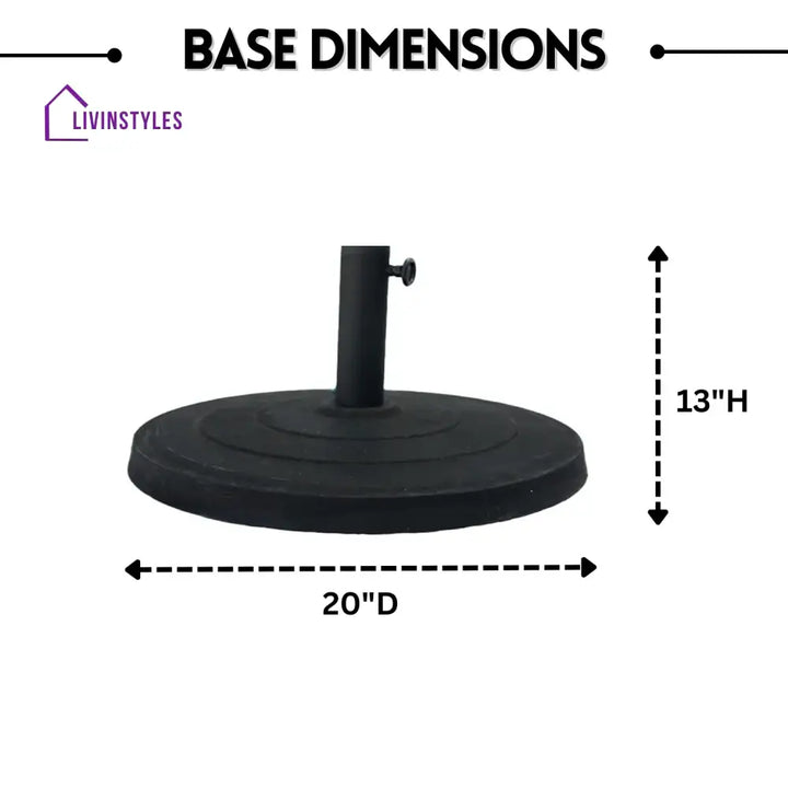 Lin White Color Outdoor Patio Umbrella with Centre Pole Patio Umbrella