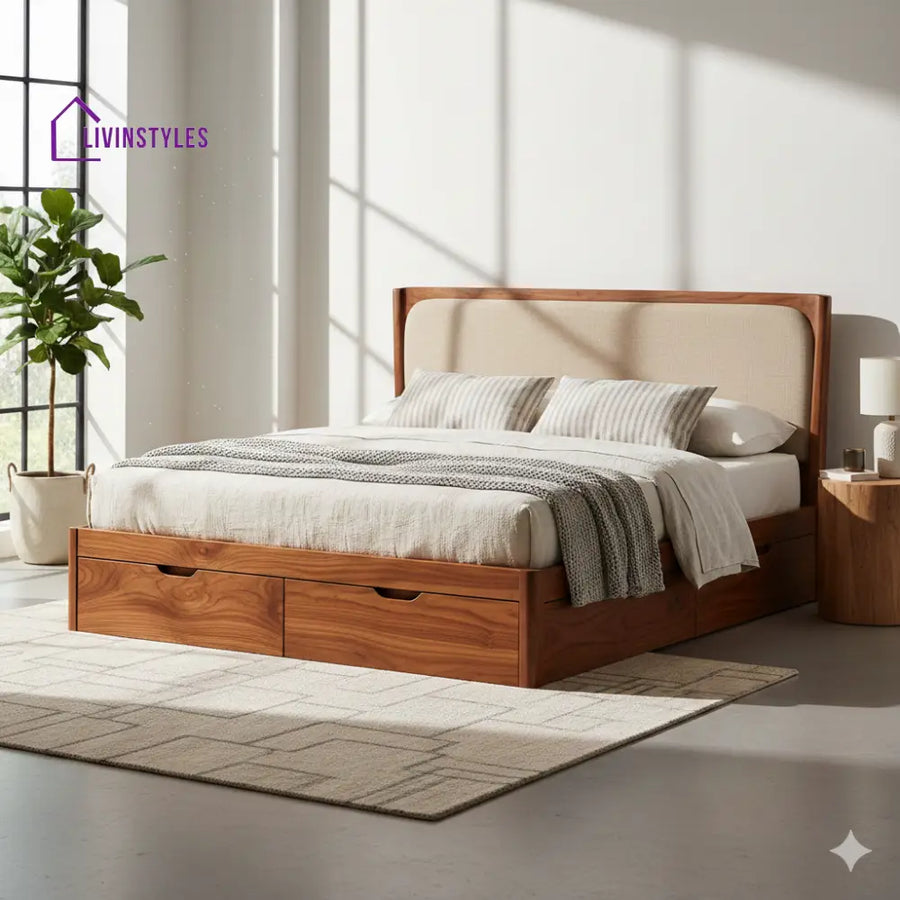 Linda Premium Sheesham Wood Bed