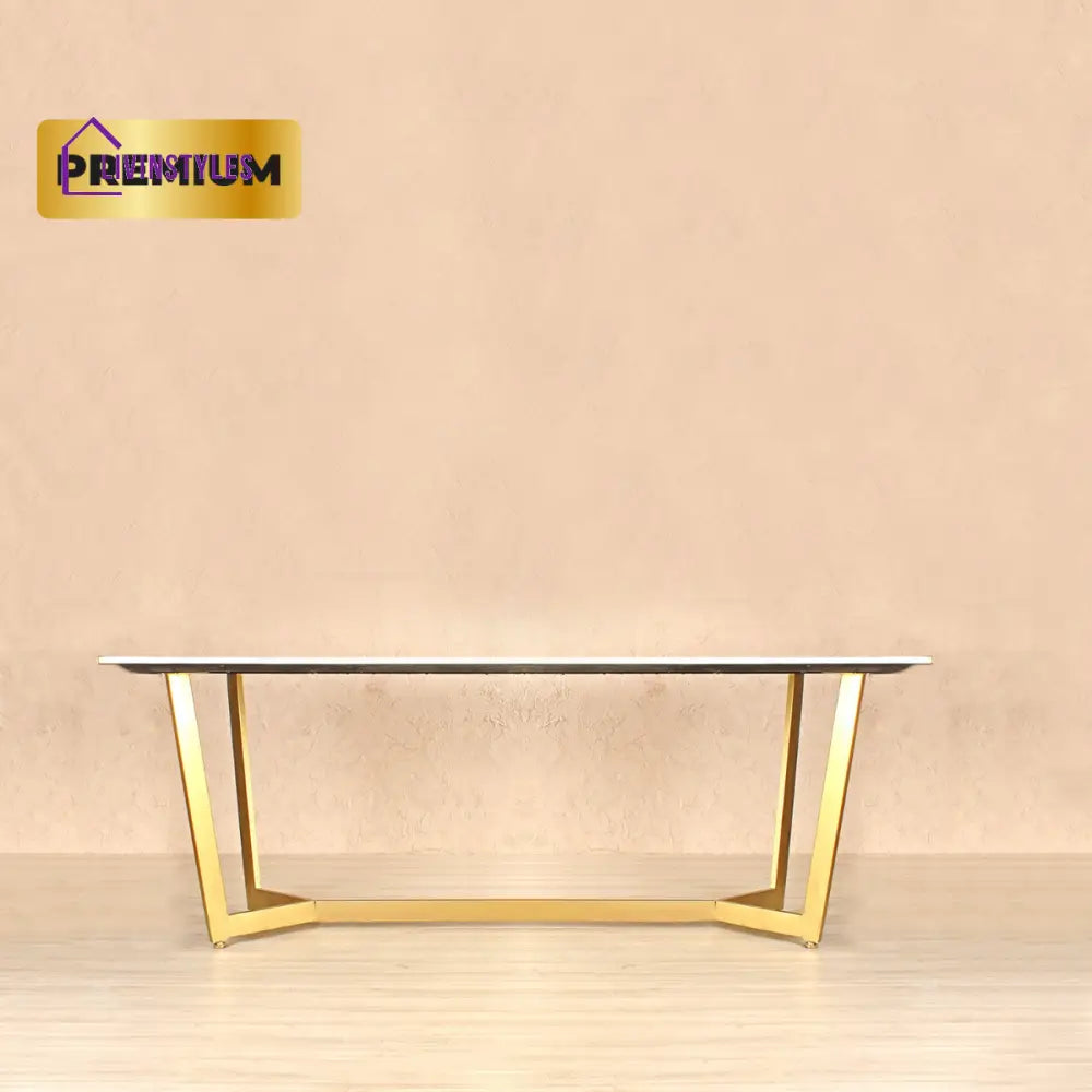 Linden White Marble Dining Table