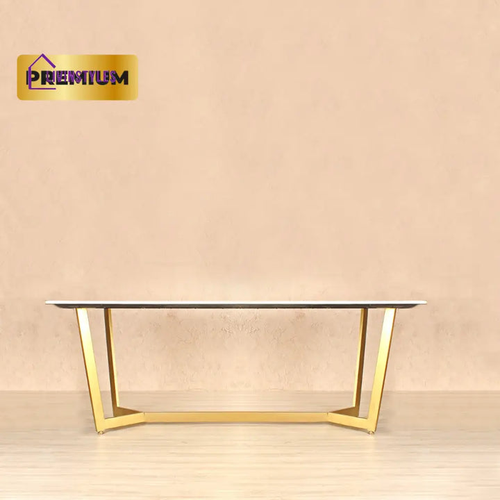 Linden White Marble Dining Table