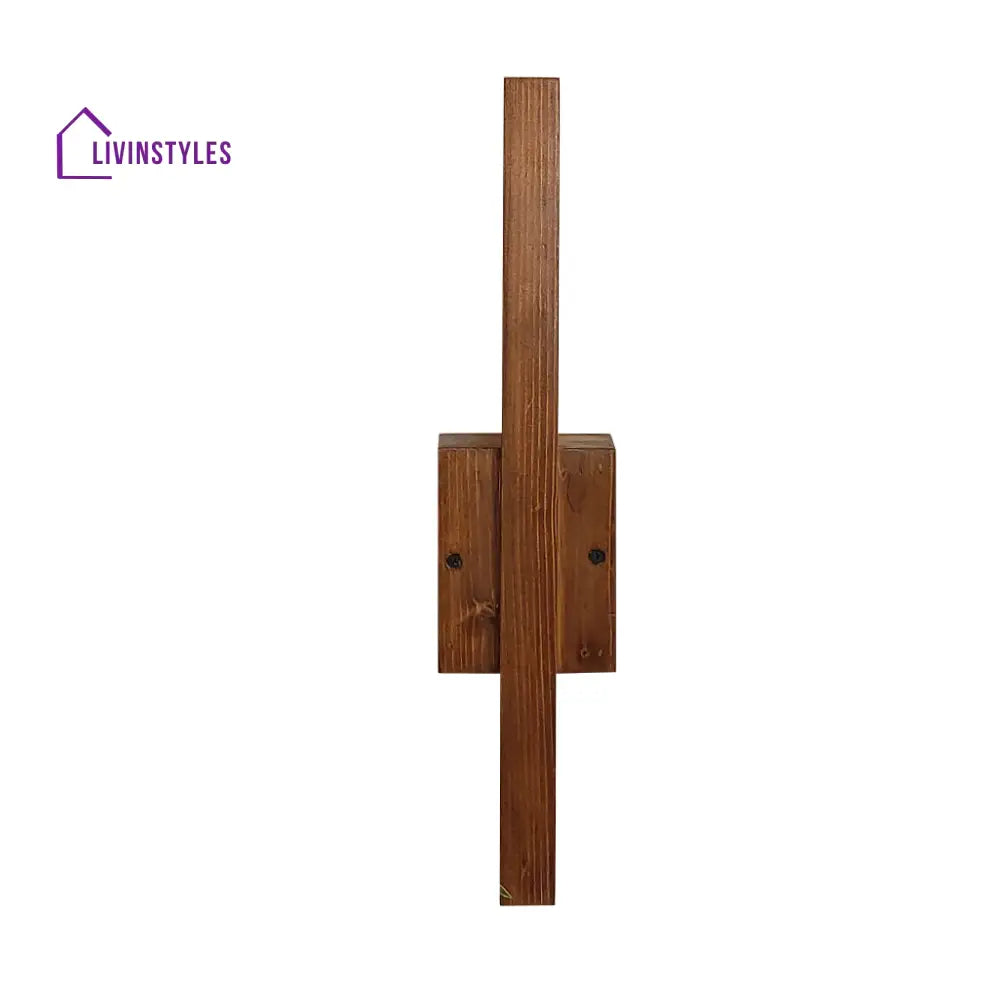 Lineo Brown Wooden Led Wall Light Lights