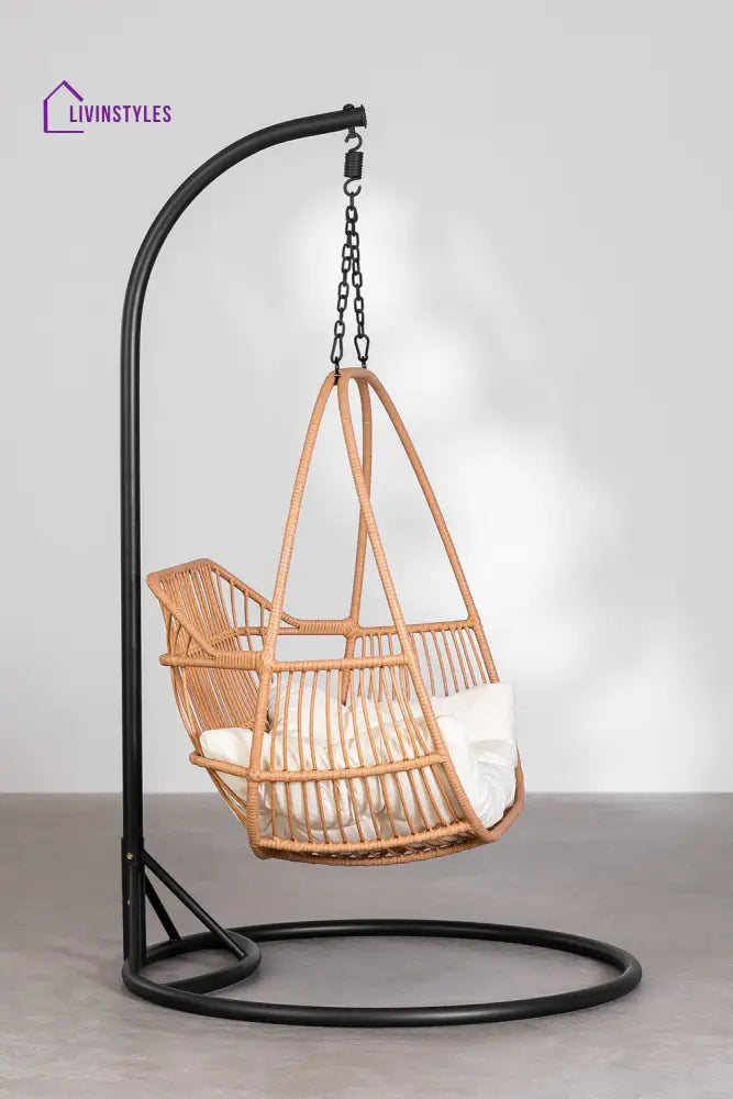 Lino Single Seater Hanging Swing With Stand For Balcony Garden Swing - Swings