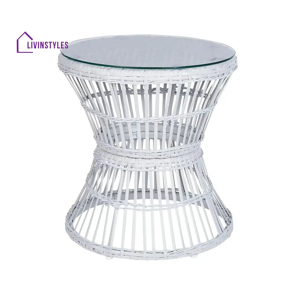 Liora Outdoor Rope Patio Set with Glass Top Table - Patio Set