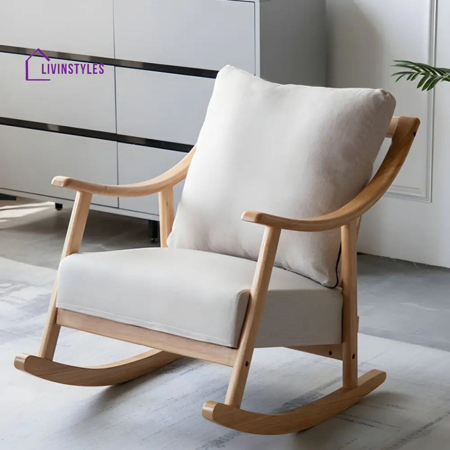 Liora Solid Wood Rocking Chair for Living Room