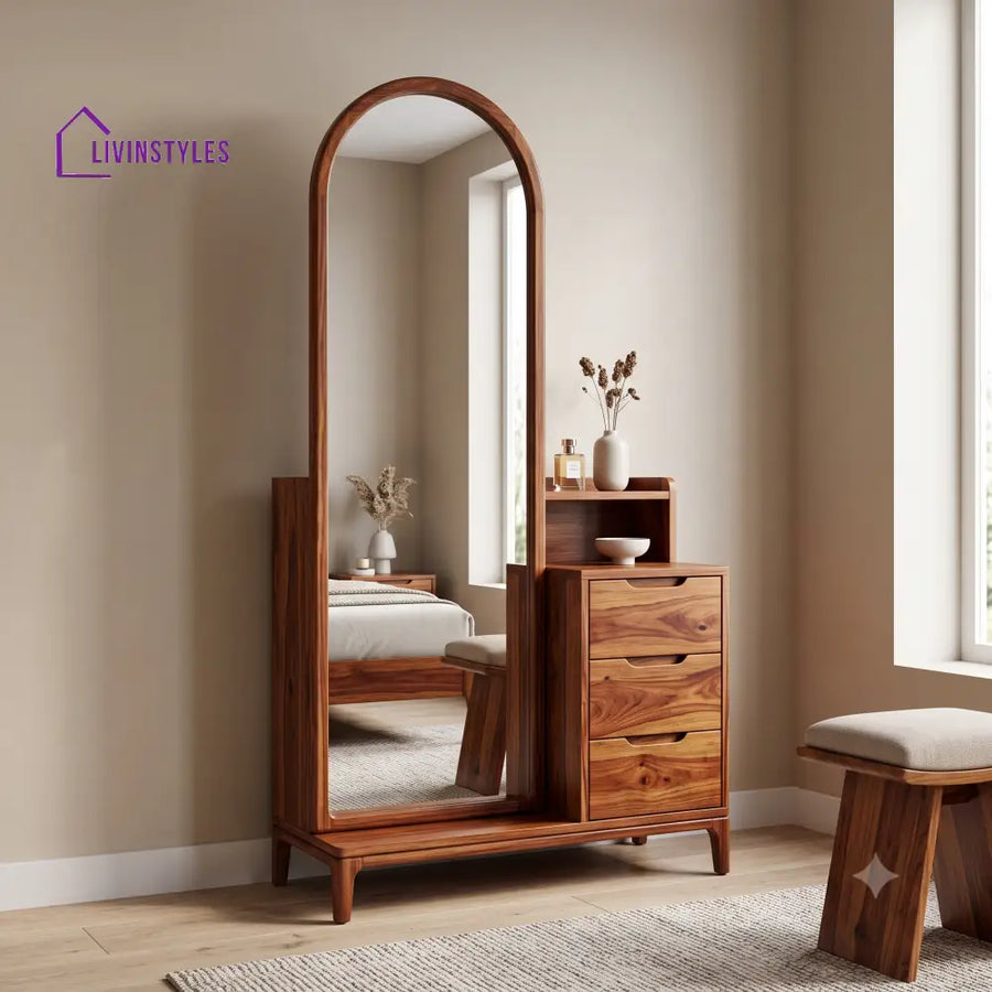Lison Premium Solid Wood Dressing Table for Bedroom | New Designer Dressing Unit