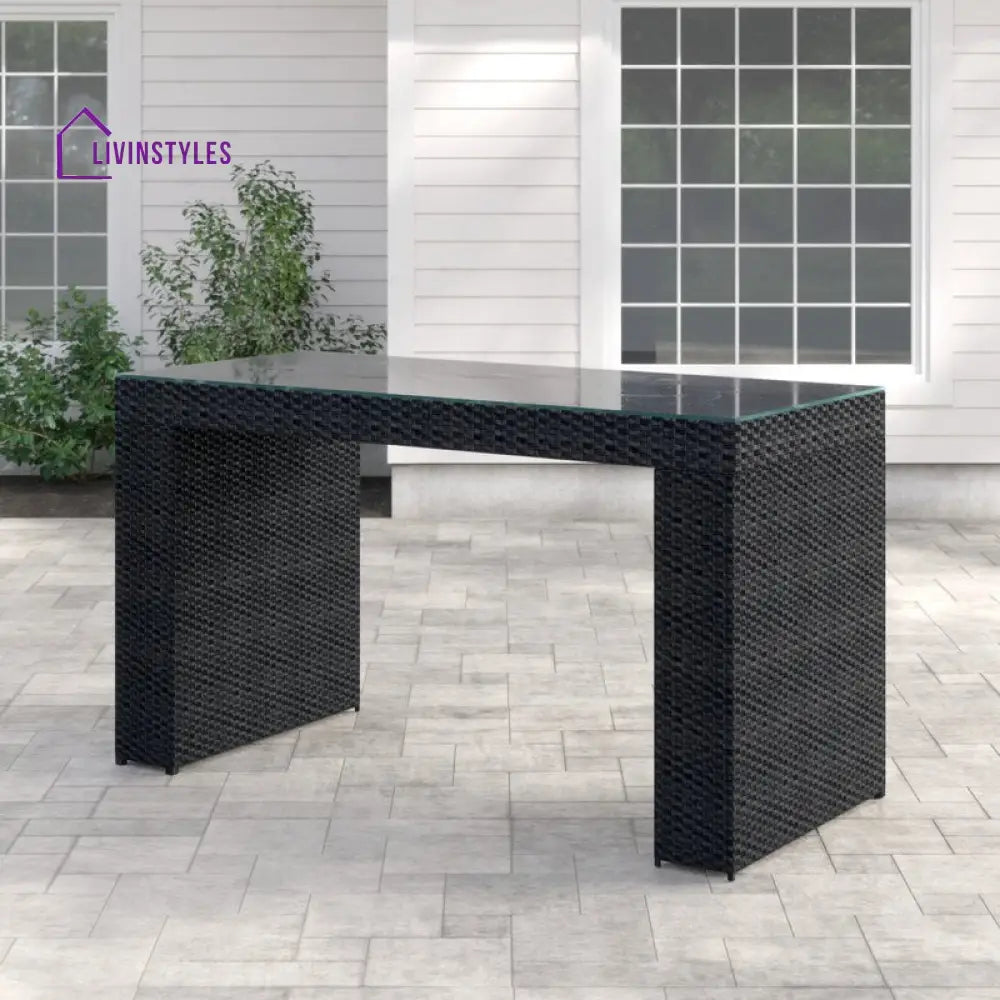 Litani Outdoor Patio Bar Sets 6 Chairs and 1 Table (Dark Brown) - Bar Sets