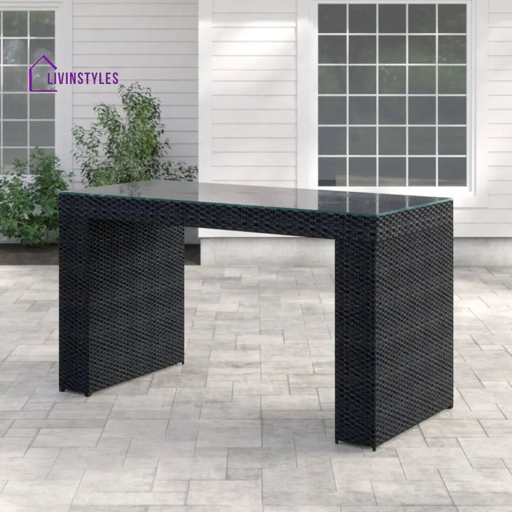 Litani Outdoor Patio Bar Sets 6 Chairs and 1 Table (Dark Brown) - Bar Sets