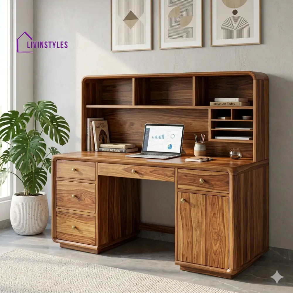 LivIn Styles Andrew Solid Sheesham Wood Study Table for Home