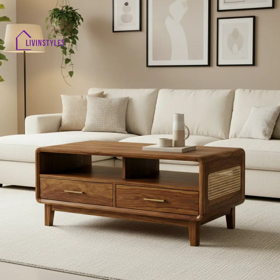 LivIn Styles Ava Solid Wood Coffee Table for Living Room