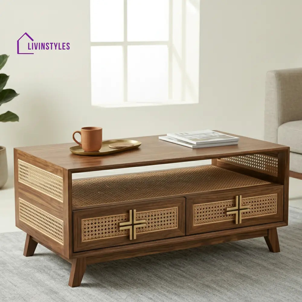 LivIn Styles Chloe Solid Wood Coffee Table for Living Room
