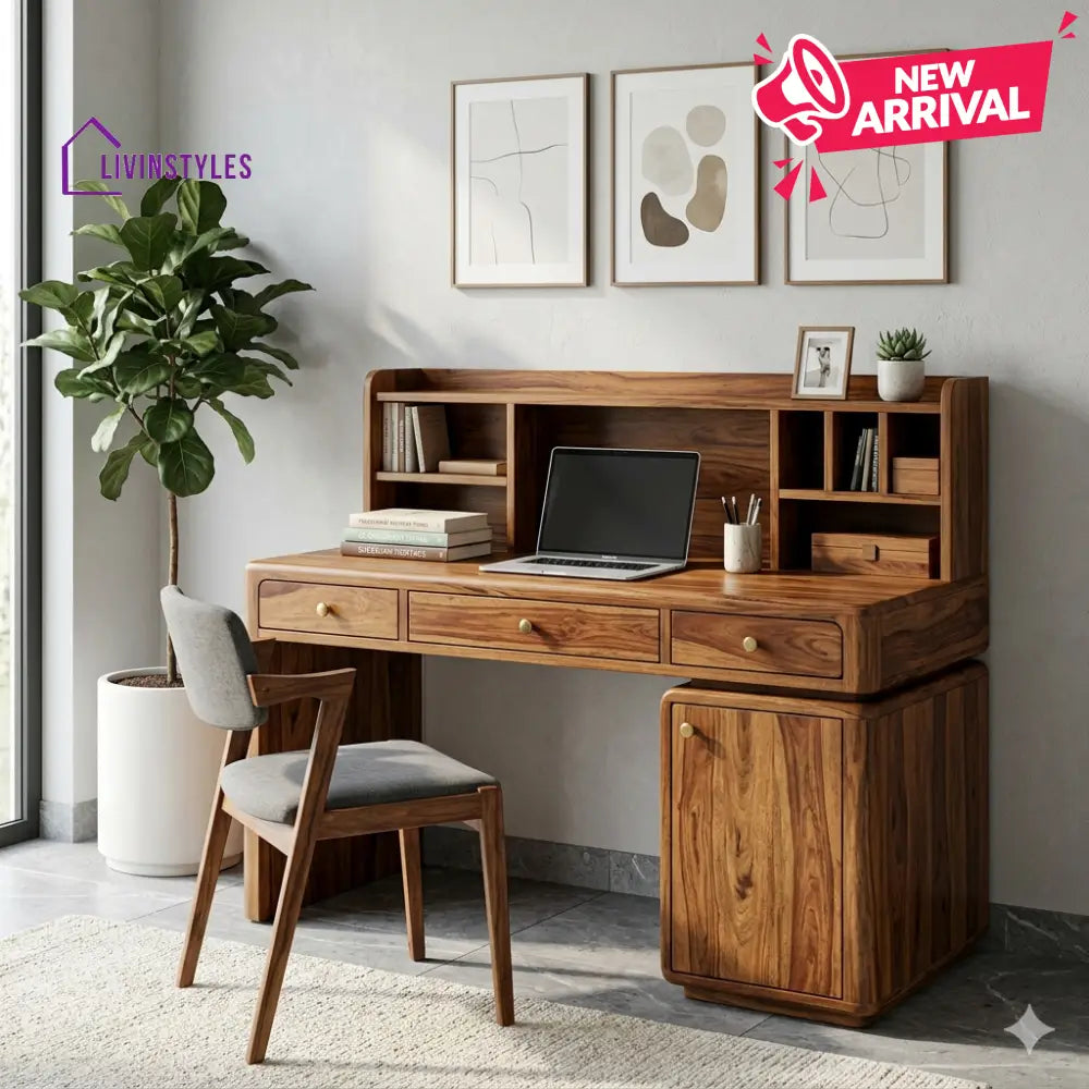 LivIn Styles Christopher Solid Sheesham Wood Study Table for Home