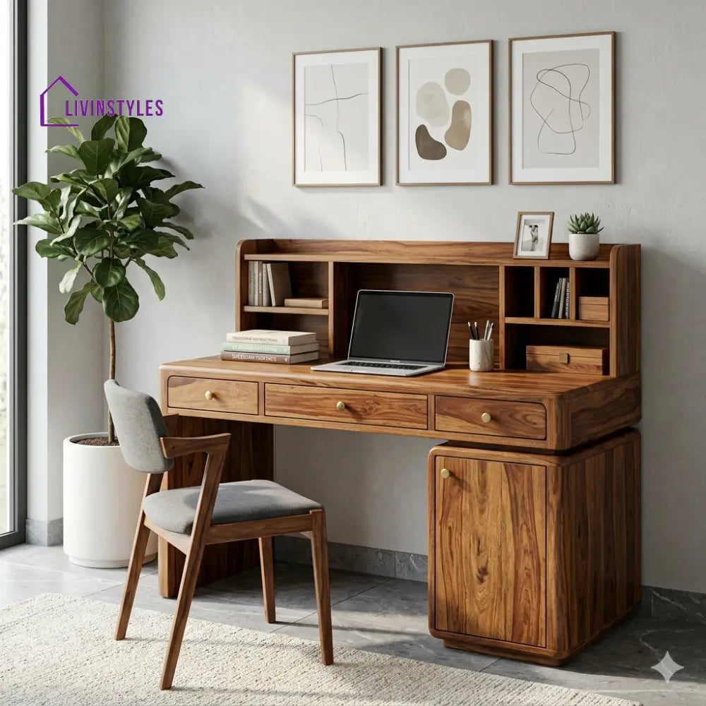 LivIn Styles Christopher Solid Sheesham Wood Study Table for Home