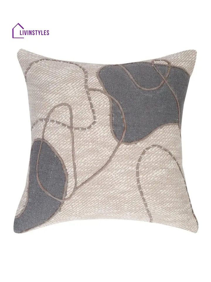 Eyda Embroidered Cotton Cushion Covers Set Of 2-18X18 Inch