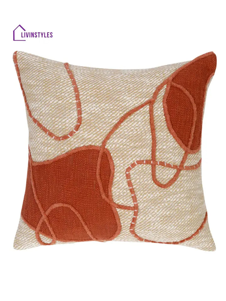 Eyda Embroidered Cotton Cushion Covers Set Of 2-18X18 Inch