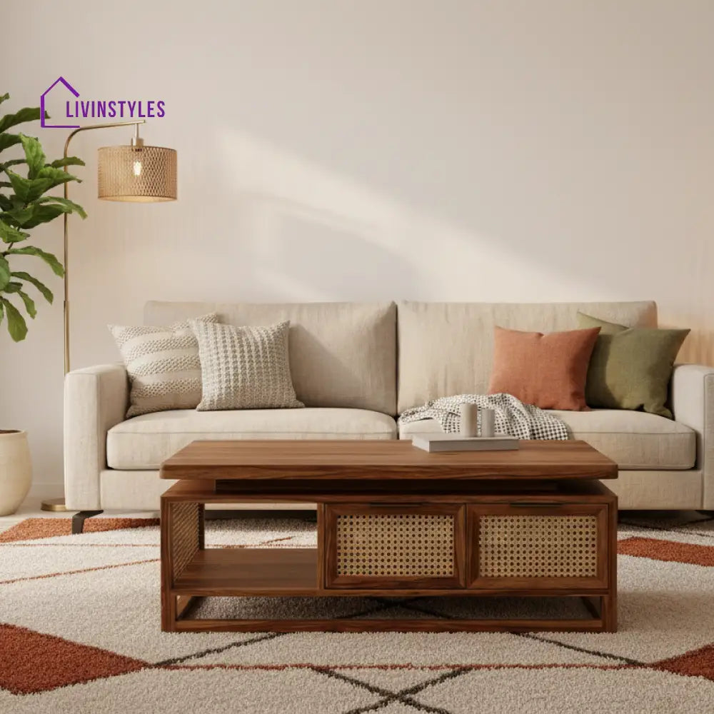 LivIn Styles Grace Solid Wood Coffee Table for Living Room