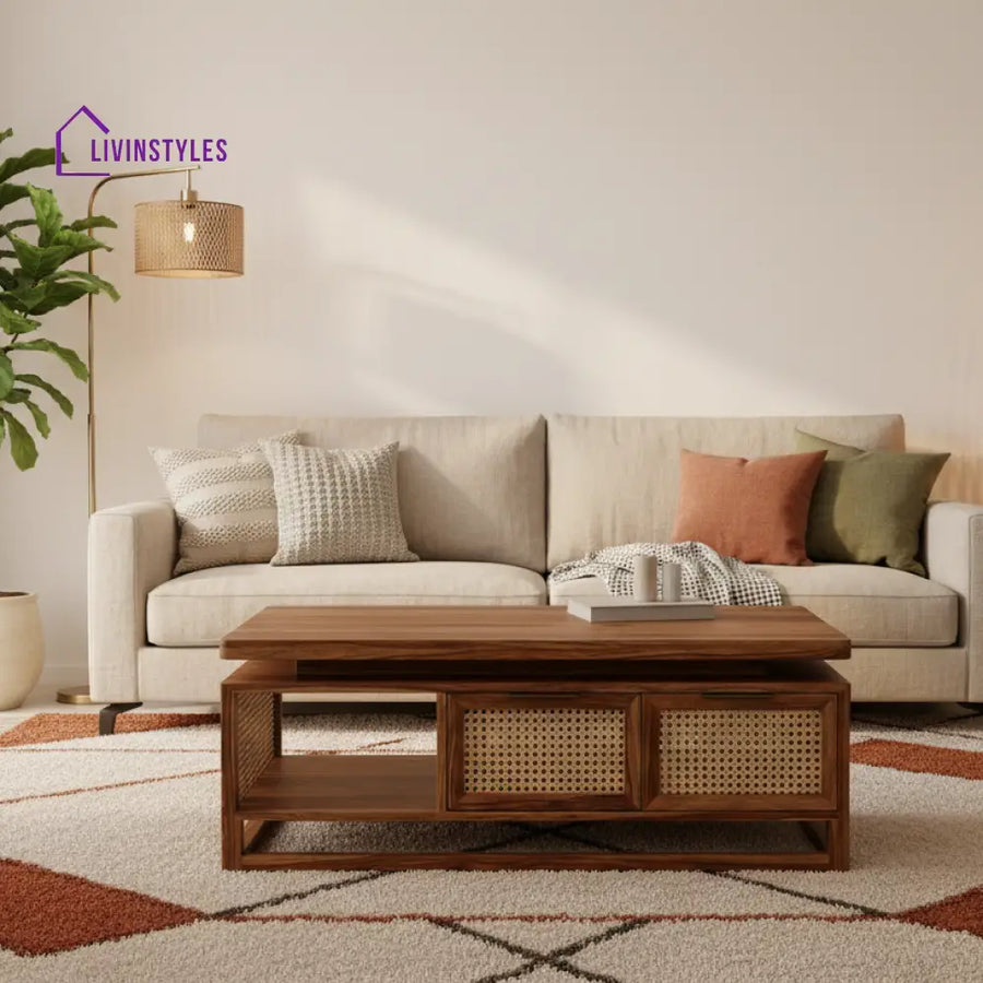 LivIn Styles Grace Solid Wood Coffee Table for Living Room