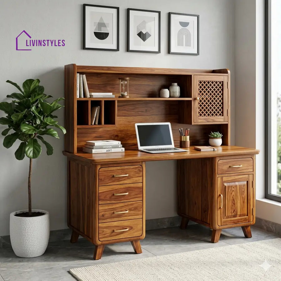 LivIn Styles Joseph Solid Sheesham Wood Study Table for Home