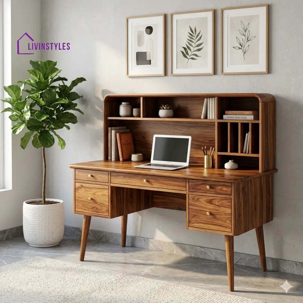 LivIn Styles Joshua Solid Sheesham Wood Study Table for Home